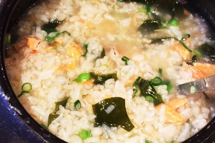 わさびで食べる 鮭のお粥 レシピ 作り方 By ブンチョスキー クックパッド 簡単おいしいみんなのレシピが349万品