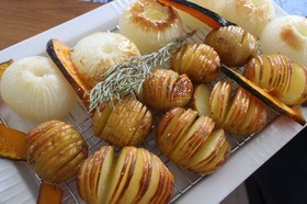 新ジャガでハッセルバックポテト