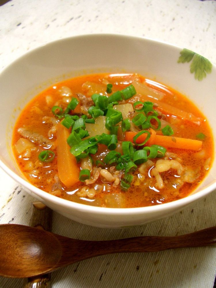 甘辛☆牛肉と根菜のスープの画像