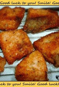お弁当に☆塩鮭の香りﾊﾟﾝ粉焼き