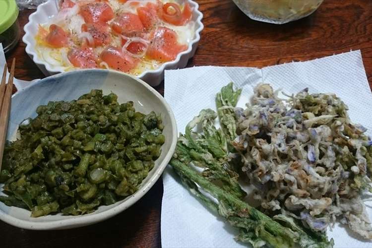 藤の花とイタドリの芽の天ぷら 簡単 レシピ 作り方 By 福井のおじじ クックパッド 簡単おいしいみんなのレシピが357万品