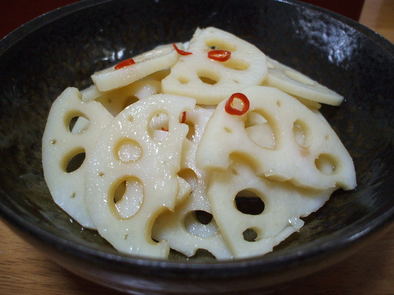 レンジ酢ばす　(酢れんこん)の写真