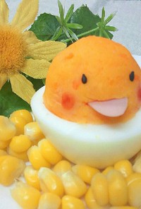 キャラ弁☆ゆで卵の味噌マヨdeひよこ