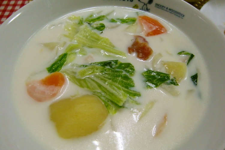 簡単 牛乳であっさり味クリームスープ レシピ 作り方 By たかしママ クックパッド 簡単おいしいみんなのレシピが375万品