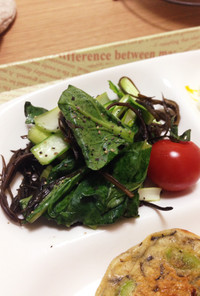 生小松菜とひじきのサラダ