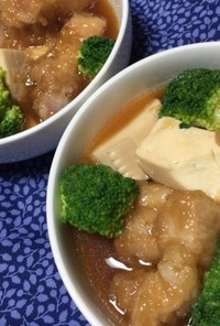 揚げ豚と豆腐の✿煮物✿