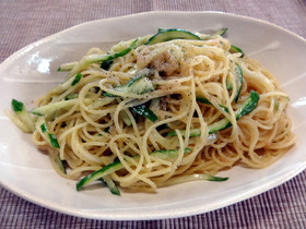 明太子の冷製パスタ(丸新本家・湯浅醤油)
