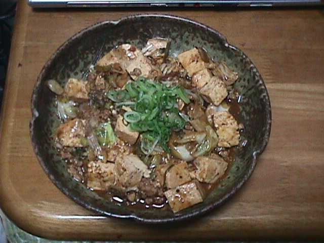 鶏挽肉とキャベツの麻婆豆腐の画像