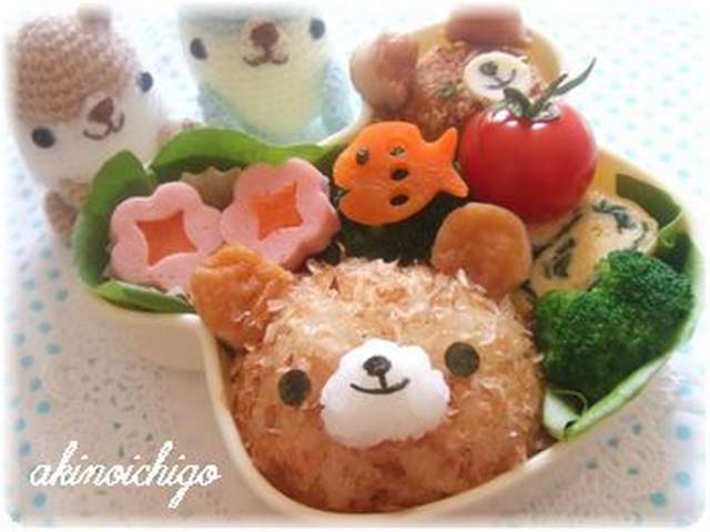 ふわふわクマちゃん弁当 キャラ弁 レシピ 作り方 By Akinoichigo