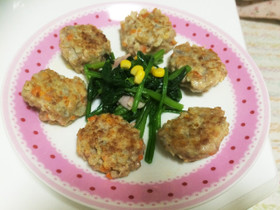 【菌活】野菜とえのきの肉団子