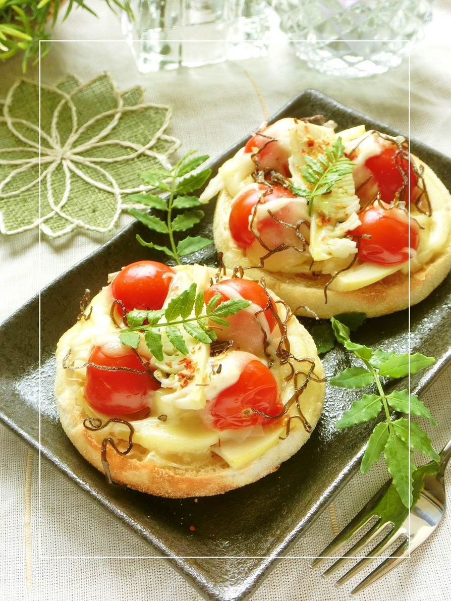 筍×トマトの和トーストの画像