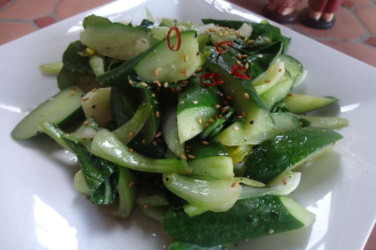 超簡単 青梗菜ときゅうり炒め レシピ 作り方 By りーりさん クックパッド 簡単おいしいみんなのレシピが372万品