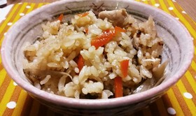 ささみで作る炊き込みご飯
