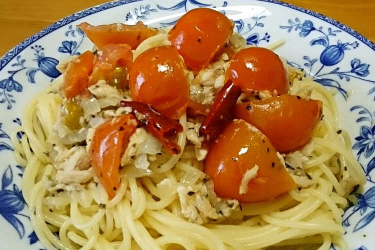 ツナとミニトマトのペペロンチーノ レシピ 作り方 By 聖 ジャムおじさん クックパッド 簡単おいしいみんなのレシピが349万品