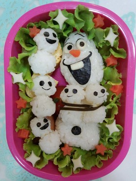 キャラ弁☆アナ雪☆オラフとスノーギース☆