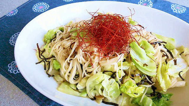 塩昆布 キャベツ そうめんチャンプルー レシピ 作り方 By ち Sun クックパッド 簡単おいしいみんなのレシピが359万品