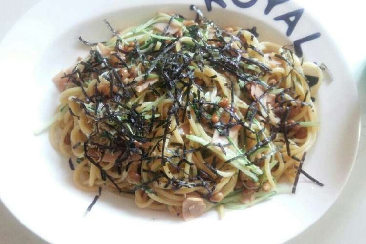ヘルシー 水菜とシラスの納豆和風パスタ レシピ 作り方 By ぽち 38 クックパッド 簡単おいしいみんなのレシピが367万品