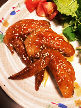 フライパンでカンタン!手羽先の甘辛煮☆
