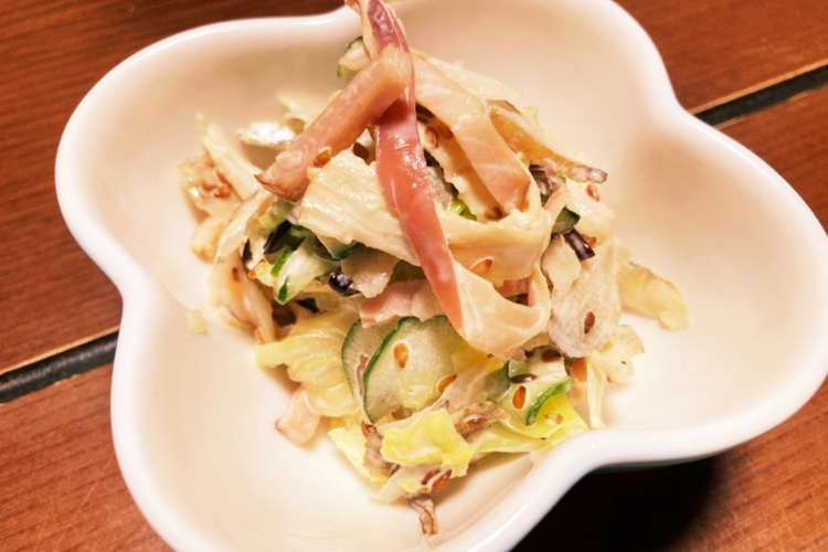 ゴボウとスルメのカミカミサラダ レシピ 作り方 By ｸﾛ助 クックパッド