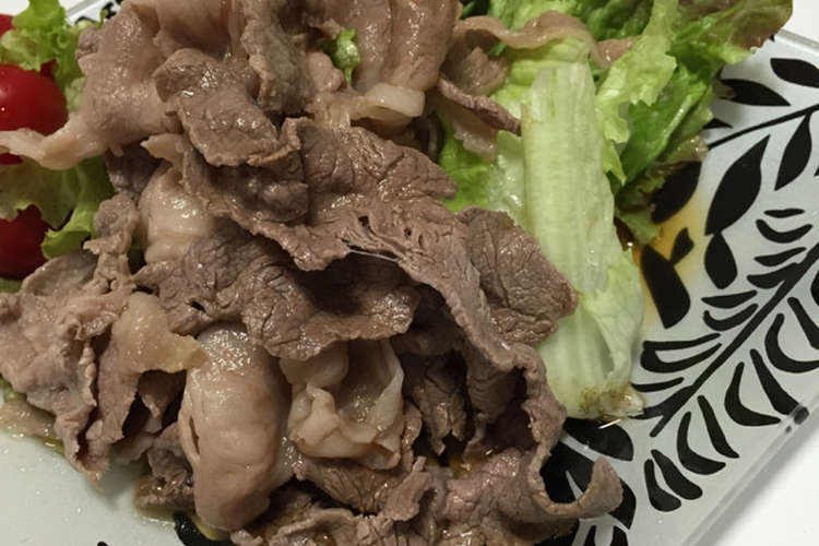 お肉食べたい 牛肉切り落としで冷しゃぶ レシピ 作り方 By Trr 032 クックパッド