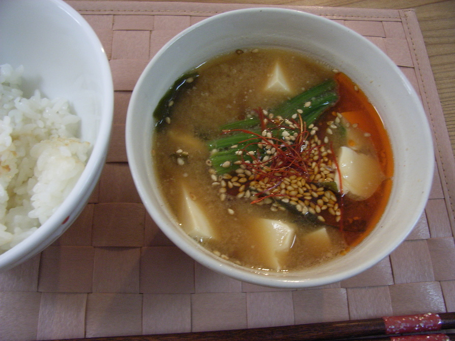 簡単スパイシー☆味噌汁DE　タンタン麺の画像