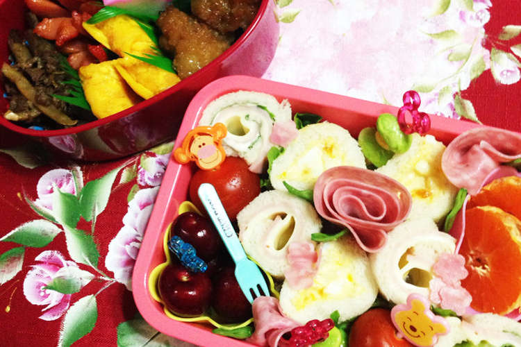 キャラ弁 くるくるサンドイッチ レシピ 作り方 By みいたーーーん クックパッド 簡単おいしいみんなのレシピが352万品