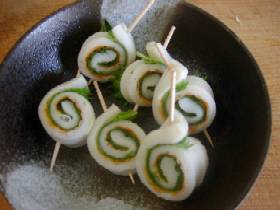お弁当やおつまみに!! ちくわのしそ巻き