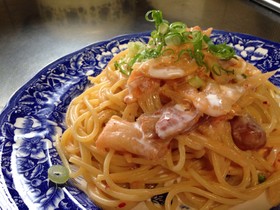 キムチ消費‼簡単キムチクリームパスタ