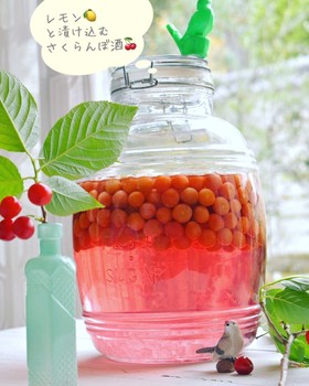 レモンと漬け込む☆さくらんぼ酒♡