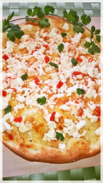塩トマト＆リコッタチーズdeハニーピザの画像