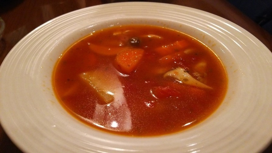 鱈のトマトスープの画像