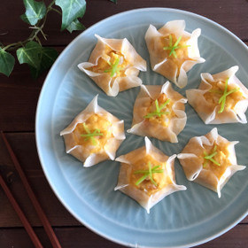 レンジで簡単*豆腐とちくわのシュウマイ