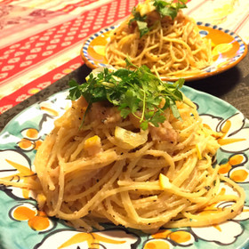 爽ソルティ☆レモンバターのタラコ・パスタ
