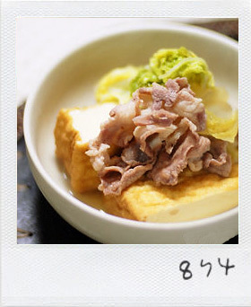 京都のお味・厚揚げと豚肉の煮物（白菜も）の画像