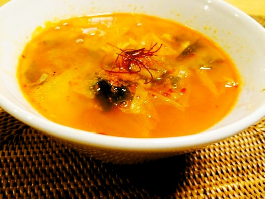 キムチチゲ風スープの画像
