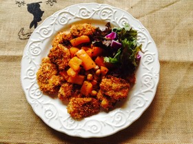 鶏胸肉のパセリパン粉焼き