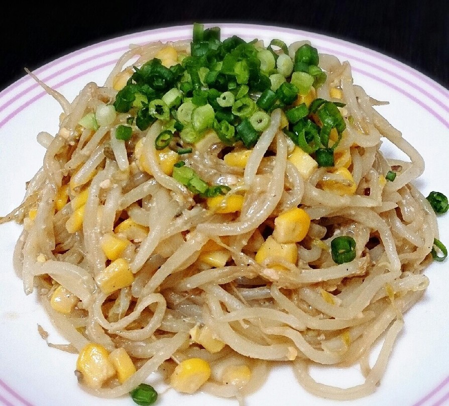 大量消費！味噌バターコーンのもやし炒めの画像