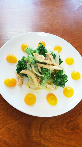 むね肉とブロッコリーの粒マスマヨ和え