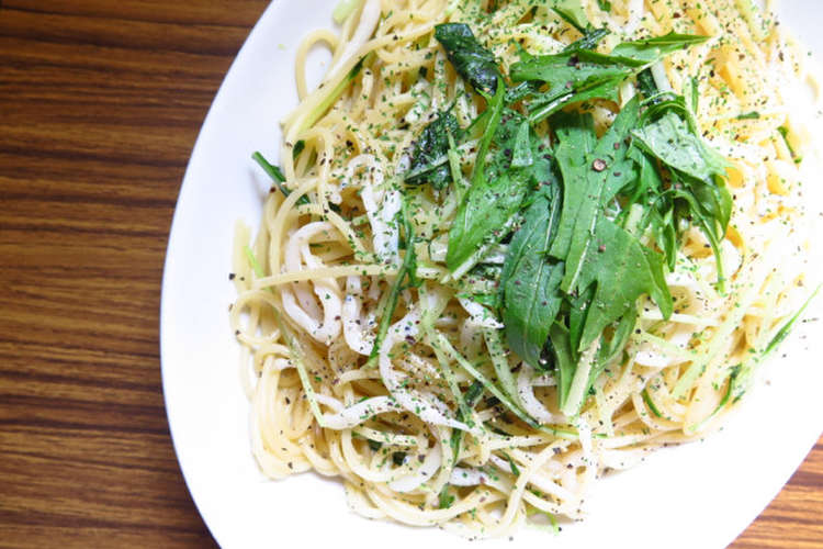 夏に ポン酢で水菜としらすの冷製パスタ レシピ 作り方 By Matscafe クックパッド 簡単おいしいみんなのレシピが378万品