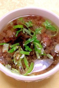 沖縄で食べた☆思い出のもずくスープ