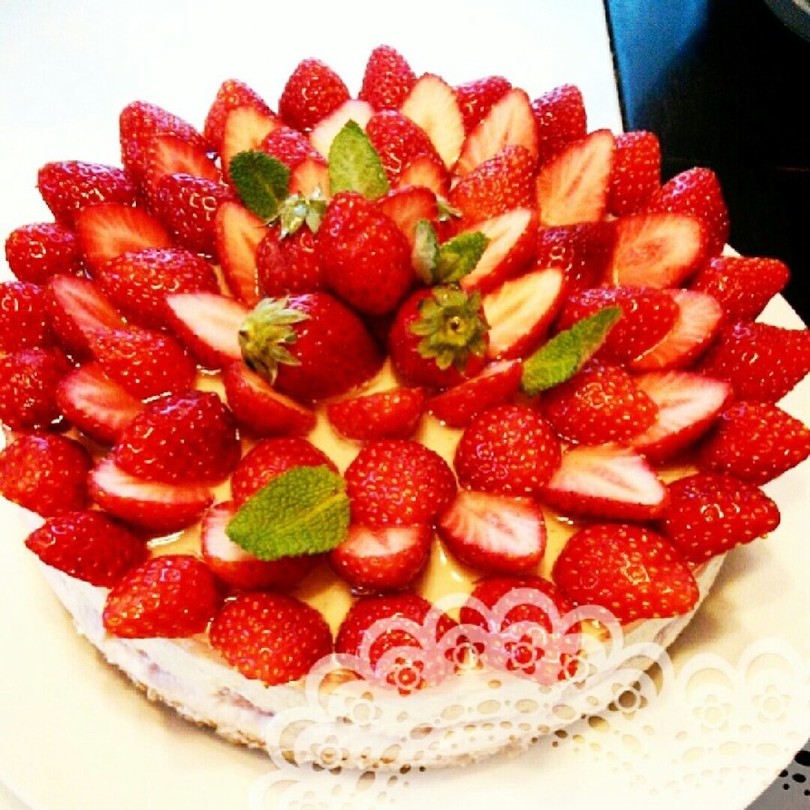 ♡いちごのレアチーズケーキ♡の画像