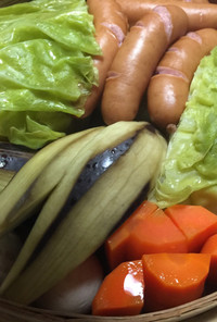 バーニャカウダ風ソースで蒸し野菜