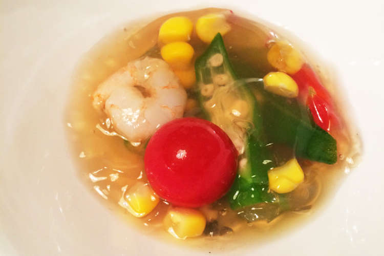 夏野菜の寒天寄せ レシピ 作り方 By Yumaji クックパッド