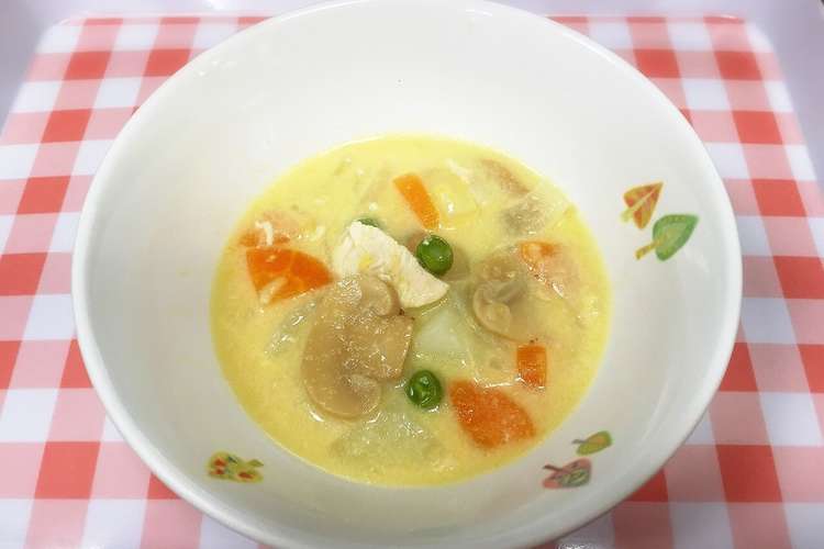コーンクリームシチュー 給食 レシピ 作り方 By 学校法人森友学園 クックパッド