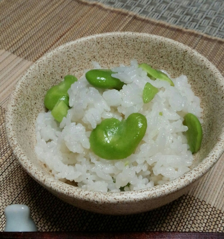 初夏の味　空豆ご飯の画像