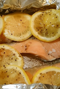 圧力鍋で簡単 鮭のレモン蒸し 