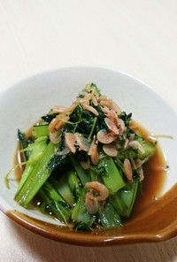 小松菜と豆苗の和風炒め煮