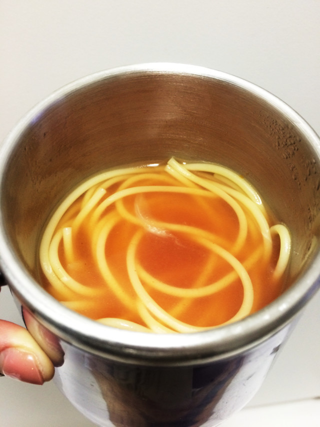 冷凍玉ねぎ②使用 即席スープスパゲティの画像