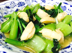 簡単☆旨み引き立つホタテとチンゲン菜炒め