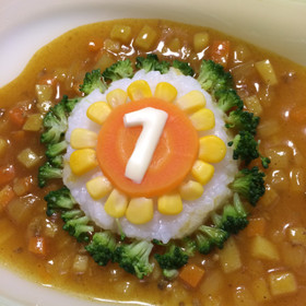 1歳バースデー☆離乳食カレー☆簡単
